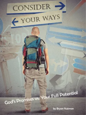 consider your ways cd cover with man with backpack considering his ways