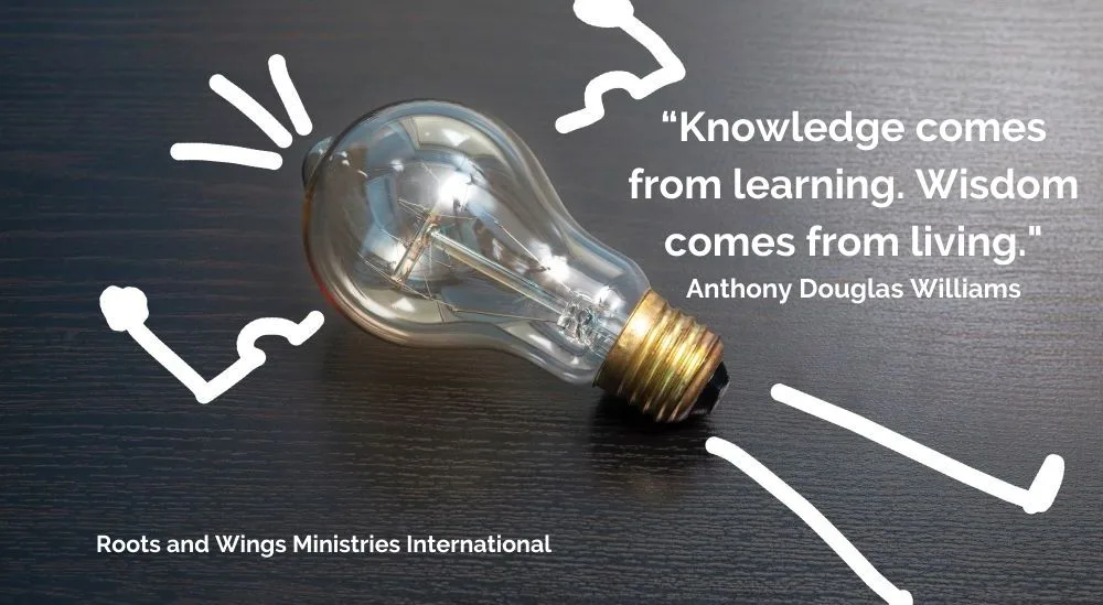 stick figure with a light bulb as a body portraying wisdom