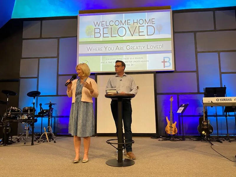 Bryan and Sue Nutman teaching at an event